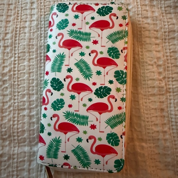 Other - Flamingo and Leaf Print Wallet